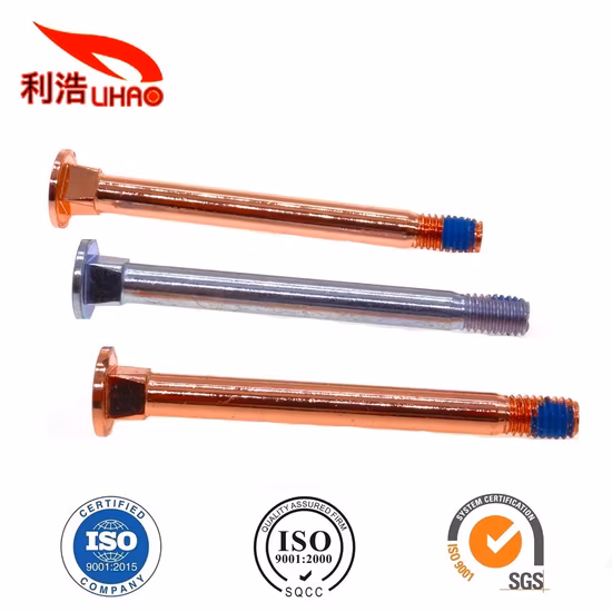 Viti quadrate a mezza filettatura/scivolo per denti 6*65 in acciaio al carbonio placcato oro rosa