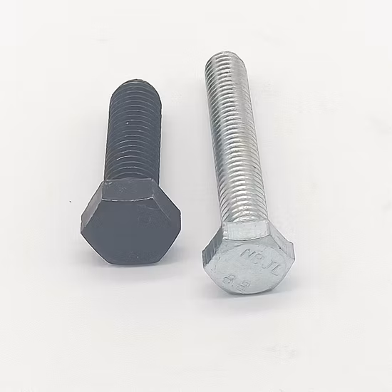 DIN-933/931 8.8 10.9 Viti a testa esagonale in acciaio al carbonio, viti zincate
