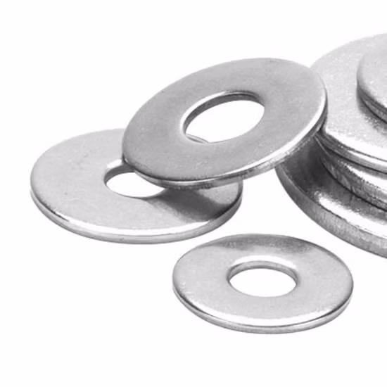 Rondelle in acciaio inossidabile al carbonio Rondelle elastiche Rondelle rotonde piatte zincate con DIN125