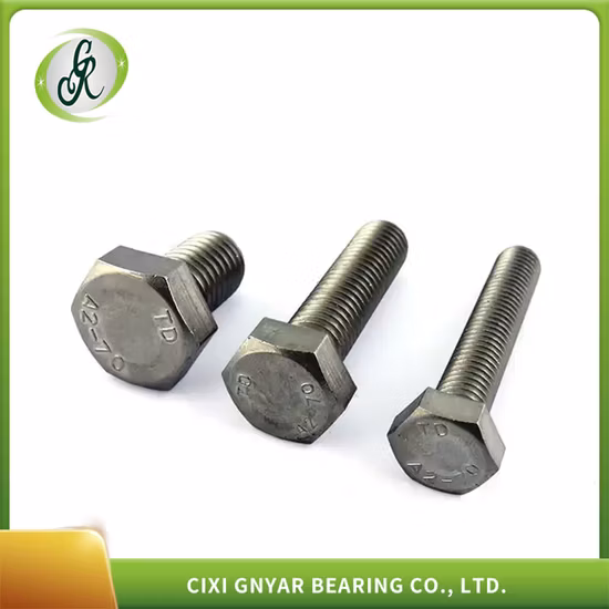 Vite a testa esagonale esagonale DIN931 in acciaio al carbonio grado 8.8 10.9